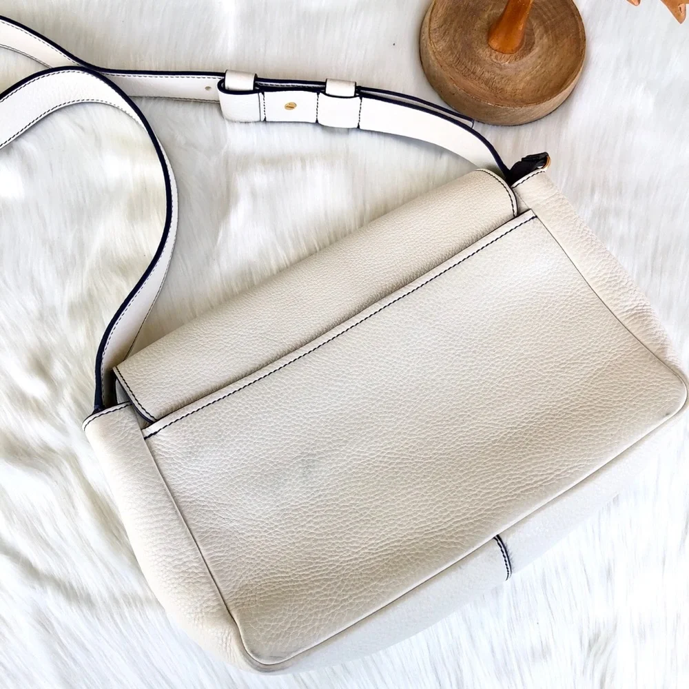 Tory Burch Block-T Pebbled Savannah Satchel